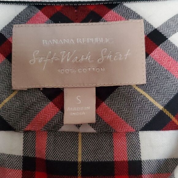 Banana Republic Women's Button Down Fitted Plaid Shirt Size Small - Picture 6 of 11